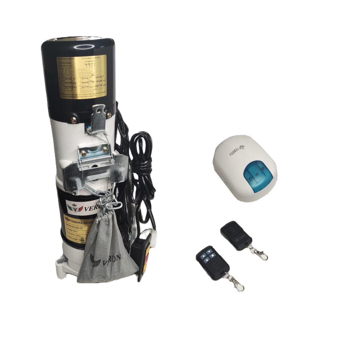 موتور کرکره برقی ساید ورونا 300 كيلوگرمی مدل AC300-1p بازار درب های اتوماتیک